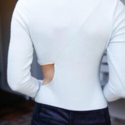 Alternative view of 女裝 | 美系 | 柔軟法蘭絨鏤空小高領連身衣