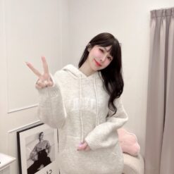女裝 | 加厚包芯紗連帽針織衫