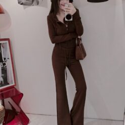 女裝 | 澳絨喇叭褲套組