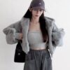 女裝 | 重磅毛毛連帽短版外套