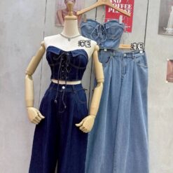 Alternative view of 服飾 | 牛仔馬甲長褲套裝