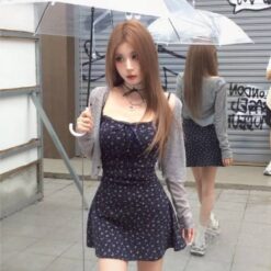 女裝 | 純慾碎花罩杯短洋罩衫組