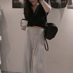 女裝 | 天絲棉麻落地闊腿褲