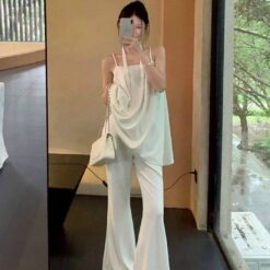 女裝 | 慵懶垂墜感飄帶喇褲套