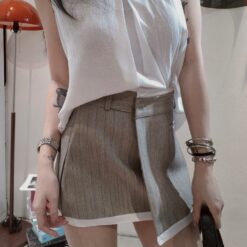 女裝 | 雙腰直紋裙