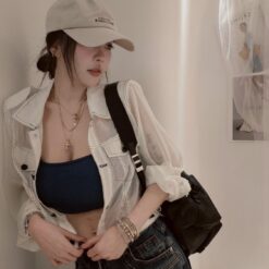 Alternative view of 女裝 | 低飽和霧面透膚襯衫