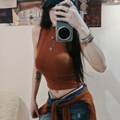 無罩杯包容兩件套 焦糖橘
